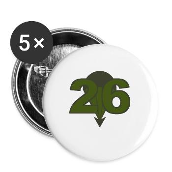 FschJgRgt 26 - Buttons groß 56 mm (5er Pack) - Weiß - Vorne