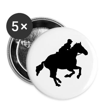 galopper - Buttons groß 56 mm (5er Pack) - Weiß - Vorne