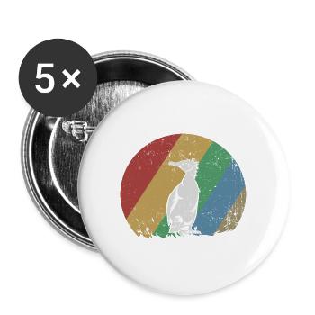 Wendiger Kormoran Tauchkünstler - Buttons groß 56 mm (5er Pack) - Weiß - Vorne