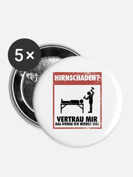 Präzise Neurochirurgin Operationssaal - Buttons groß 56 mm (5er Pack) - Weiß