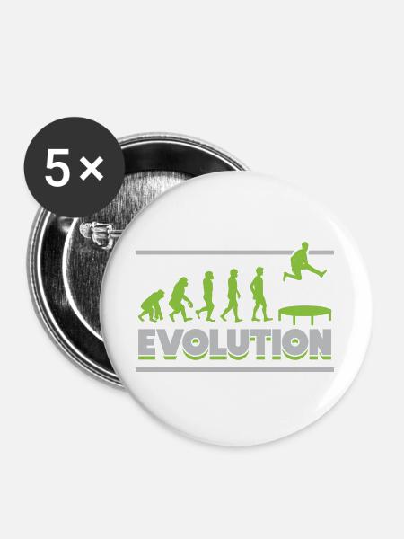 Evolution Trampoliner Trampolin Trampolinspringen - Buttons groß 56 mm (5er Pack) - Weiß
