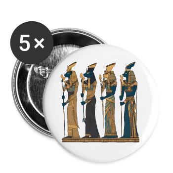 Pharaonisches Design 5 - Buttons groß 56 mm (5er Pack) - Weiß - Vorne