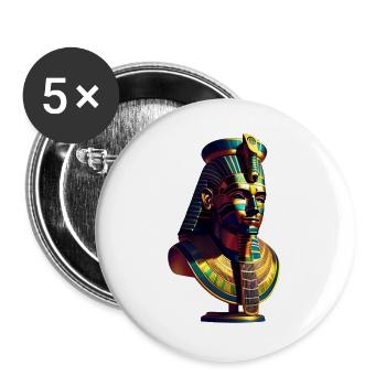 Pharaonisches Design 7 - Buttons groß 56 mm (5er Pack) - Weiß - Vorne