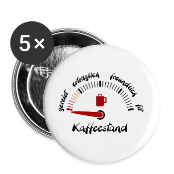 Kaffeeanzeige Zeiger unten down - Buttons groß 56 mm (5er Pack) - Weiß - Vorne