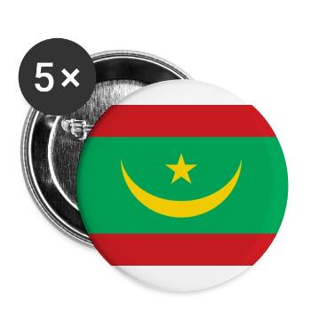 Mauretanien - Buttons groß 56 mm (5er Pack) - Weiß - Vorne