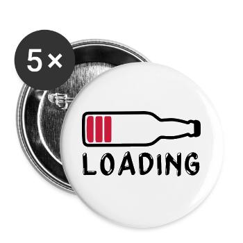 Laden Bier trinken - Laden - Buttons groß 56 mm (5er Pack) - Weiß - Vorne