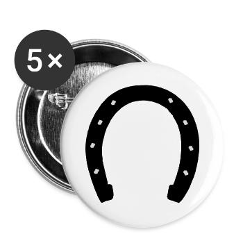 hufeisen - Buttons groß 56 mm (5er Pack) - Weiß - Vorne
