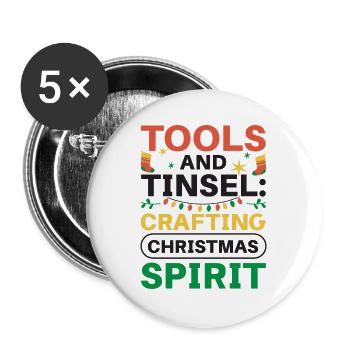 Schlitten der Plaque dieser Feiertag zahnärztliche - Buttons groß 56 mm (5er Pack) - Weiß - Vorne