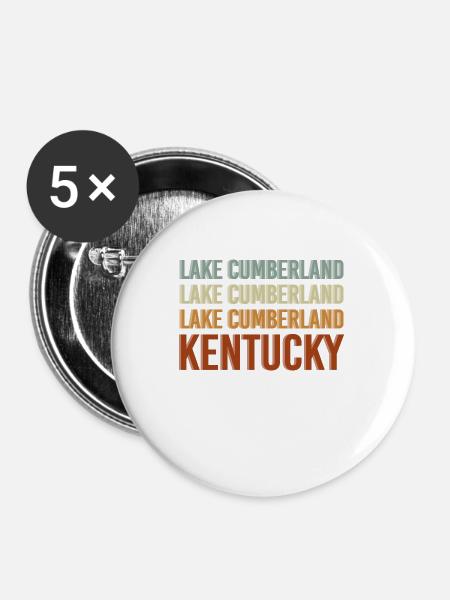 Kentucky Cumberland - Buttons groß 56 mm (5er Pack) - Weiß