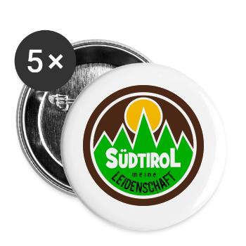 Südtirol Meine Leidenschaft Dolomiten Berge - Buttons groß 56 mm (5er Pack) - Weiß - Vorne