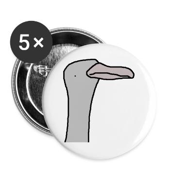 Strauß - Buttons groß 56 mm (5er Pack) - Weiß - Vorne