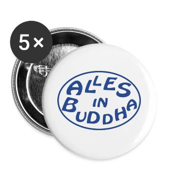 alles in buddha - Buttons groß 56 mm (5er Pack) - Weiß - Vorne
