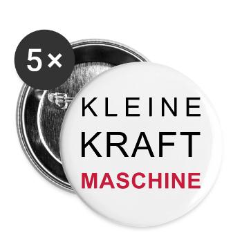 kleine kraftmaschine - Buttons groß 56 mm (5er Pack) - Weiß - Vorne