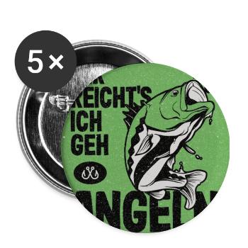Streetfishing lustiger Fischer Spruch Fischen - Buttons groß 56 mm (5er Pack) - Weiß - Vorne