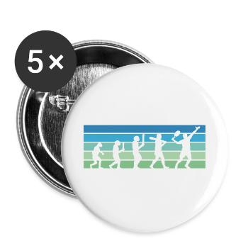 Padel Padelspieler Padeltennis Padel Tennis - Buttons groß 56 mm (5er Pack) - Weiß - Vorne
