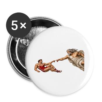 Die Erschaffung des Ringers - Buttons groß 56 mm (5er Pack) - Weiß - Vorne