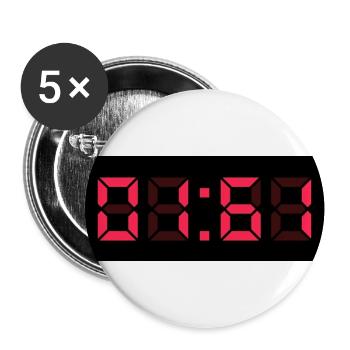 01:61 - TIME BLOCK - Buttons groß 56 mm (5er Pack) - Weiß - Vorne