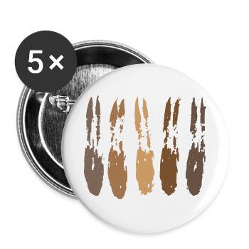 Erdfarben Muster / Pinselstriche - Abstrakt - Buttons groß 56 mm (5er Pack) - Weiß - Vorne