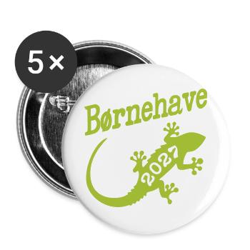 Dänischer Kindergarten 2027 - Buttons groß 56 mm (5er Pack) - Weiß - Vorne