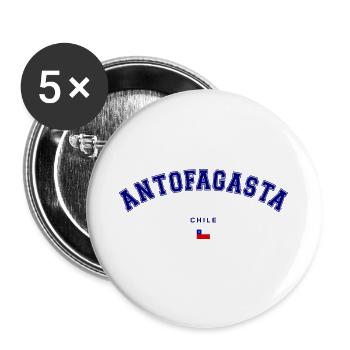 Antofagasta Chile College Look - Buttons groß 56 mm (5er Pack) - Weiß - Vorne