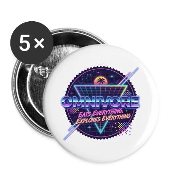 Omnivore_2 - Buttons groß 56 mm (5er Pack) - Weiß - Vorne