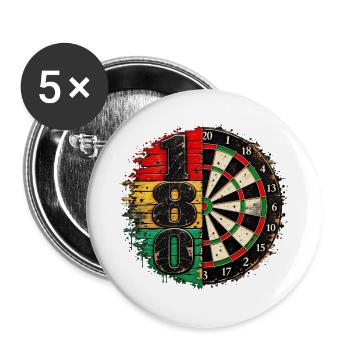 180 Dartboard Fusion - Buttons groß 56 mm (5er Pack) - Weiß - Vorne