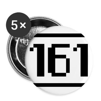 161 - PIXELS - Buttons groß 56 mm (5er Pack) - Weiß - Vorne