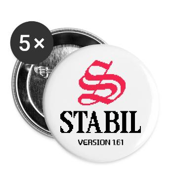 STABIL - VERSION 1.61 - Buttons groß 56 mm (5er Pack) - Weiß - Vorne