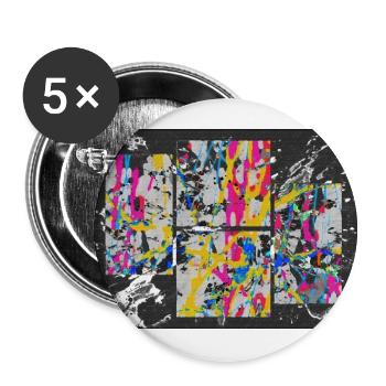 ungeordnetes_wirres - Buttons groß 56 mm (5er Pack) - Weiß - Vorne