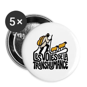 Die Wege der Transhumanz - Buttons groß 56 mm (5er Pack) - Weiß - Vorne