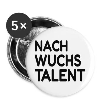 Nachwuchstalent – Das ewige Talent - Buttons groß 56 mm (5er Pack) - Weiß - Vorne