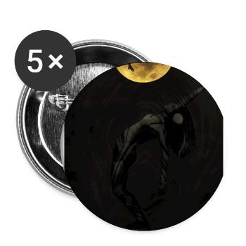 Mondtanz Silhouette - Buttons groß 56 mm (5er Pack) - Weiß - Vorne