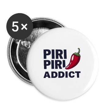 Piri Piri Addict - Buttons groß 56 mm (5er Pack) - Weiß - Vorne