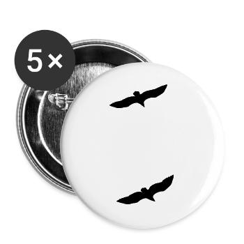 Zwei Adler im Parallelflug - Buttons groß 56 mm (5er Pack) - Weiß - Vorne