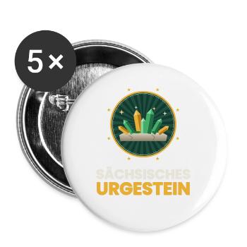 SACHSEN SÄCHSISCHES URGESTEIN - Buttons groß 56 mm (5er Pack) - Weiß - Vorne