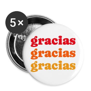 Danke 2 - Buttons groß 56 mm (5er Pack) - Weiß - Vorne