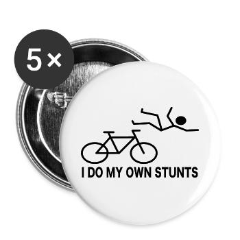 Radfahrer Fahrrad Spruch Humor - Buttons groß 56 mm (5er Pack) - Weiß - Vorne