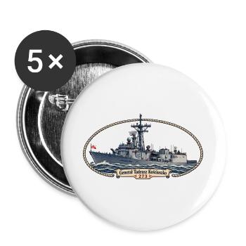 Generał Tadeusz Kościuszko 273 – Maritime Vintage - Buttons groß 56 mm (5er Pack) - Weiß - Vorne