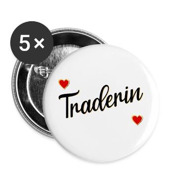 Börse Traderin - Buttons groß 56 mm (5er Pack) - Weiß - Vorne