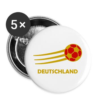 Das Wunder aus Deutschland – Fußball - Buttons groß 56 mm (5er Pack) - Weiß - Vorne