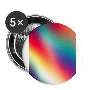 Regenbogenlichtbögen Poster Design - Buttons groß 56 mm (5er Pack) - Weiß - Vorne