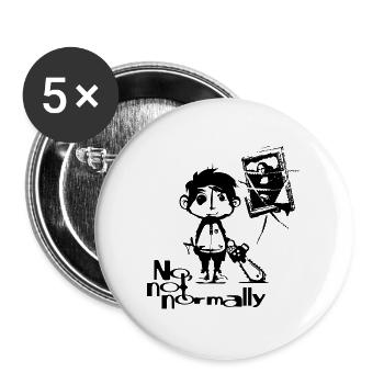 NEIN, NORMALERWEISE NICHT – LISA von BENT CIRCLE DESIGN - Buttons groß 56 mm (5er Pack) - Weiß - Vorne