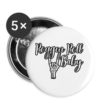 Roggen Roll Baby  - Buttons groß 56 mm (5er Pack) - Weiß - Vorne