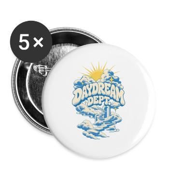 Dept Wolkenstufen - Buttons groß 56 mm (5er Pack) - Weiß - Vorne
