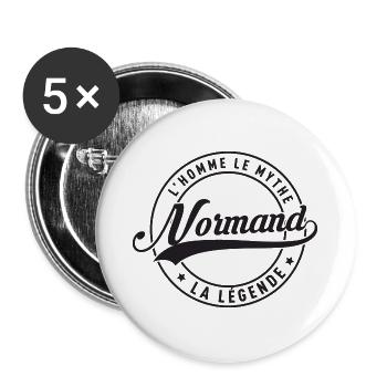Der Mann, der normannische Mythos, die Legende, T-Shirt, Cad... - Buttons groß 56 mm (5er Pack) - Weiß - Vorne
