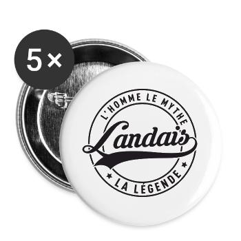 Ich homme le mythe landais la légende T-Shirt, Cad... - Buttons groß 56 mm (5er Pack) - Weiß - Vorne