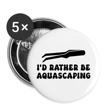 Aquarist Aquascaping - Buttons groß 56 mm (5er Pack) - Weiß - Vorne