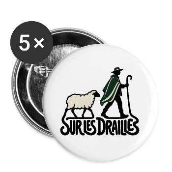 Transhumanz – Auf den Drailles - Buttons groß 56 mm (5er Pack) - Weiß - Vorne