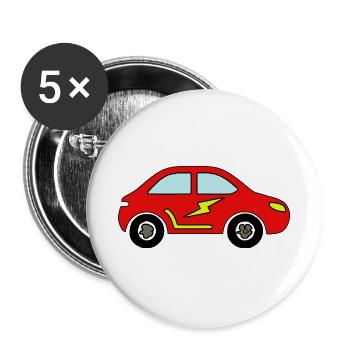 Energy Drink Auto Blitz schnell - Buttons groß 56 mm (5er Pack) - Weiß - Vorne