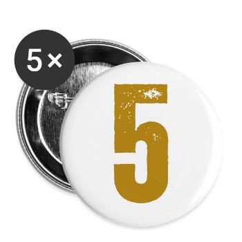 5 - Buttons groß 56 mm (5er Pack) - Weiß - Vorne